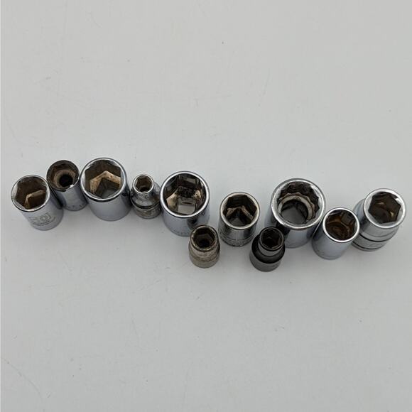 Bulk Lot Bundle Name Brand Sockets Set 23 Pieces Various Sizes Deep Shallow - Picture 6 of 10